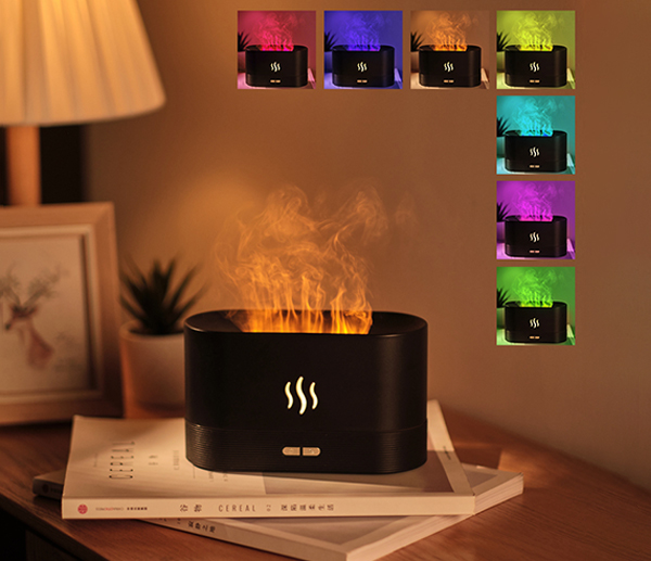 Ultrasonic Usb Home Desktop Flame Humidifier Colorful Flame Diffuser Essential Oil Aroma Diffuser